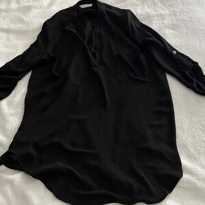 Lush Classic Black Tunic Blouse